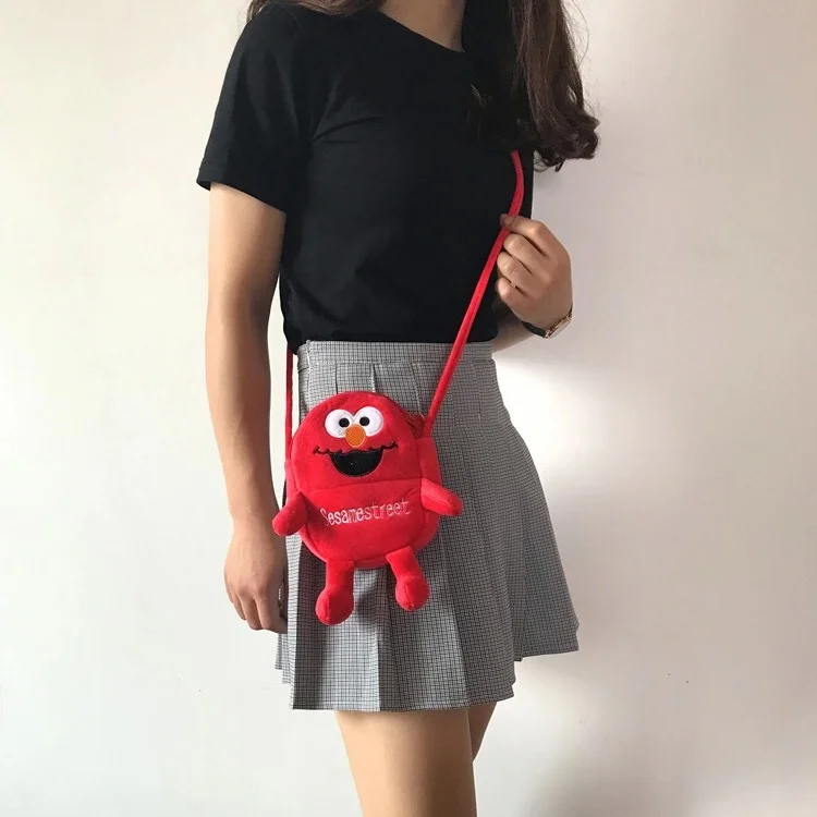 Candice guo милая плюшевая игрушка монета сумка мультфильм Улица Сезам Элмо Печенья Монстр маленькая сумка через плечо пакет подарок на день рождения 1 шт