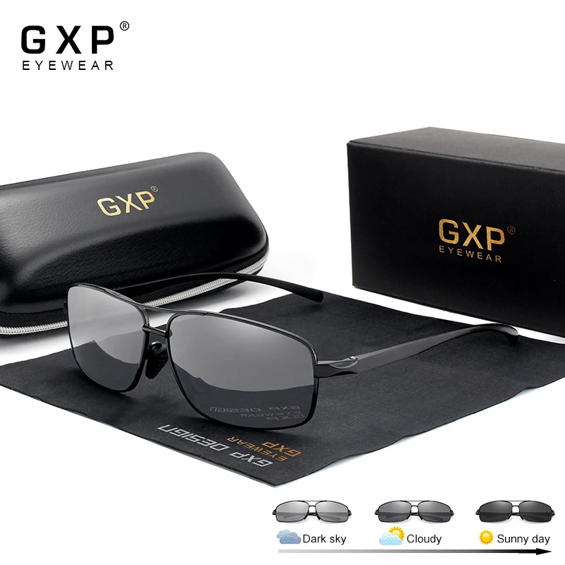 Очки солнцезащитные GXP мужские фотохромные алюминиево-магниевые