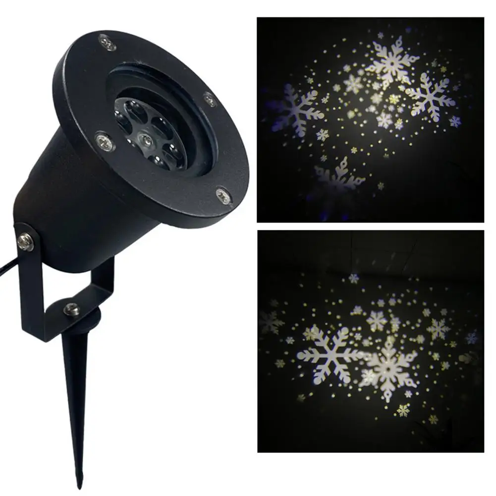 

LED Laser Projector Light New Year Christmas Decoration Waterproof Snowflake Elk Projection Lamp Stage Light For Home Party Bar
