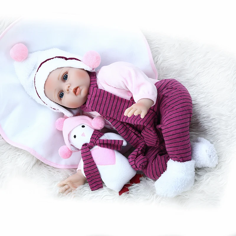 NPK 55 см реалистичный младенец Кукла reborn baby кукла игрушка ручной работы волосы мягкое утяжеленное тело для новорожденных подарок