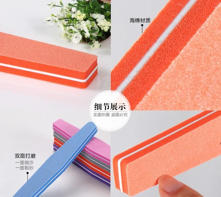 Manicure Implement Diamond Shape Sponge Polish Bar Rhombus Manicure da mo tiao Manicure Sponge Polish Bar Manicure Supplies