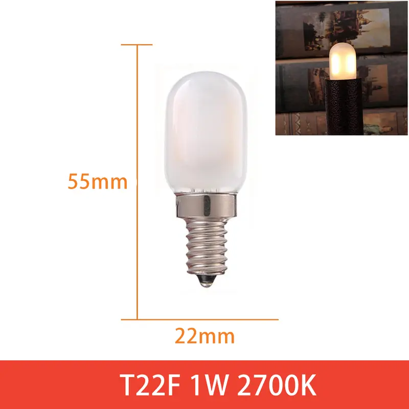 Ganriland Led Candle E12 Light Bulb E14 Effect Dimmable Bulb C7 T22G 1W For Lighting Ampoule US Version 110V EU Version 220V - Image 7