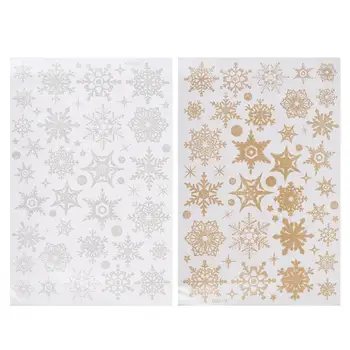 

2pcs Christmas Lovely Convenient Wall Decals Snowflakes Sticker Window Stickers for Home Decoration Window