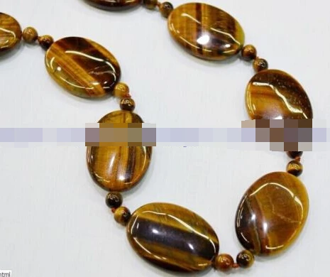 Jew2250 13x18mm овальное ожерелье тигровый глаз 18 ''(A0325
