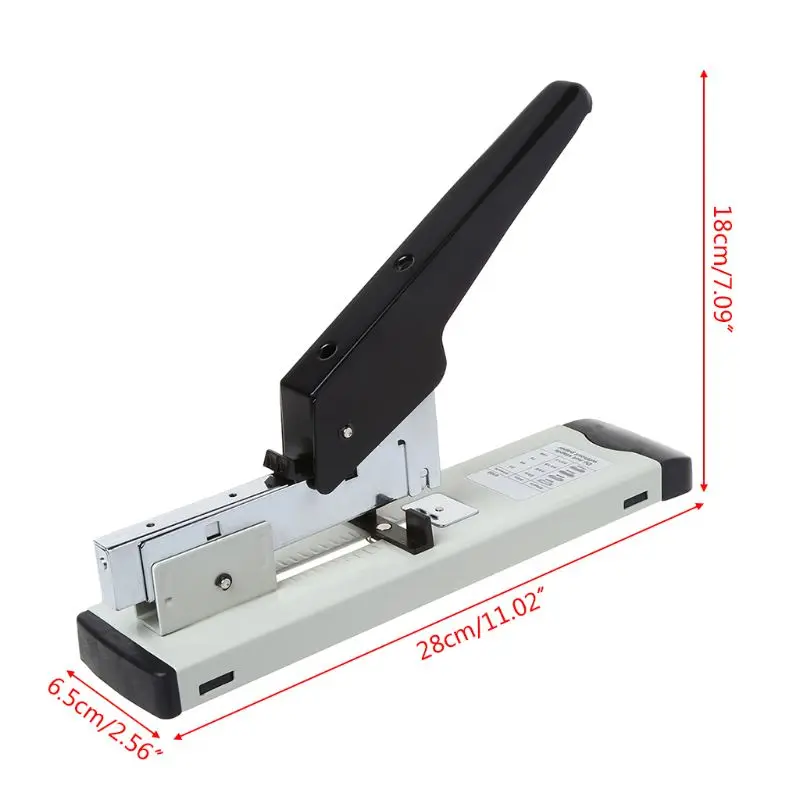 Сверхмощный металлический Регулируемый степлер, бумага для переплета 100 листов, школьные офисные принадлежности L41E