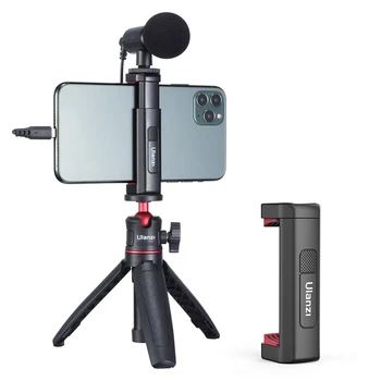 

Ulanzi ST-19 Portable Phone Mount Holder Clamp Clip For iPhone 12 Pro Smartphone With Cold Shoe Tripod Mount for Mic Fill Light