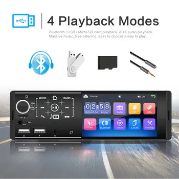 

1 Din Car Stereo Radio Touch Screen 4.1" Dual USB Multimedia MP5 Player Bluetooth FM USB AUX SD Card Support Reversing Camera