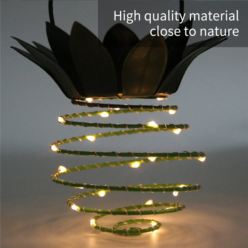 

Solar Night Light Iron Pineapple Copper Wire LED Garden Light Outdoor Solar Hanging Light Waterproof Wall Lamp Fairy Night Light