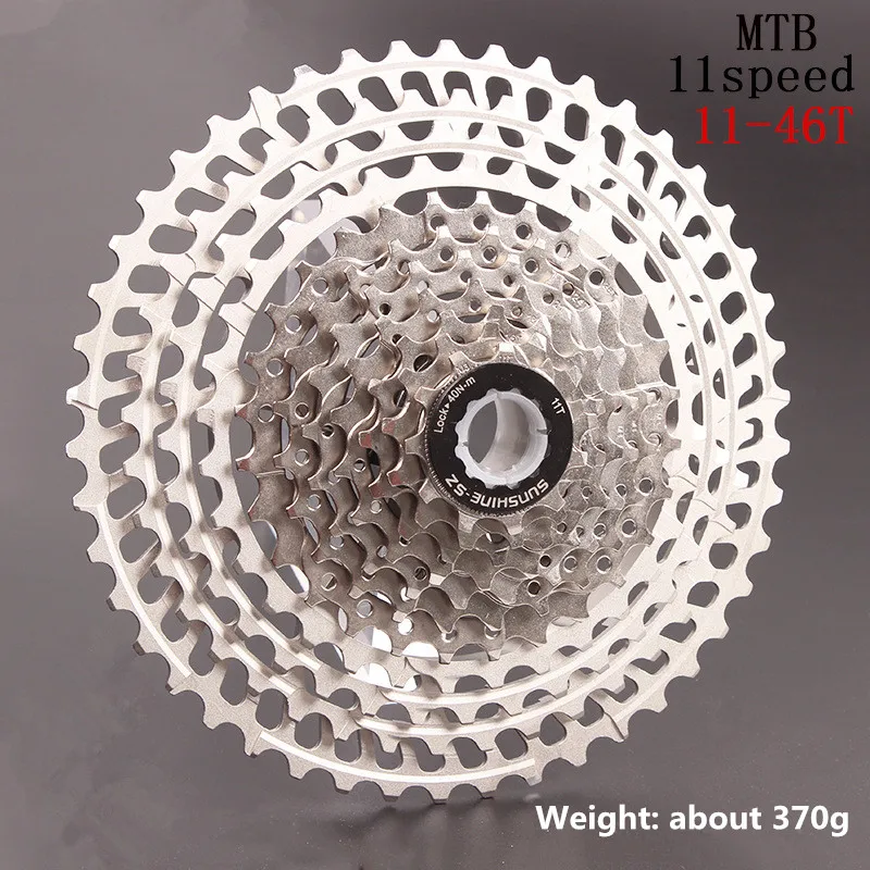 46T Silver No hook SUNSHINE SZ MTB велосипед большой Передаточное отношение 11 скорость 11-46 т/11-50 т горный велосипед Тип карты скорость маховик совместим с SHIMANO - Цвет: 46T Silver No hook
