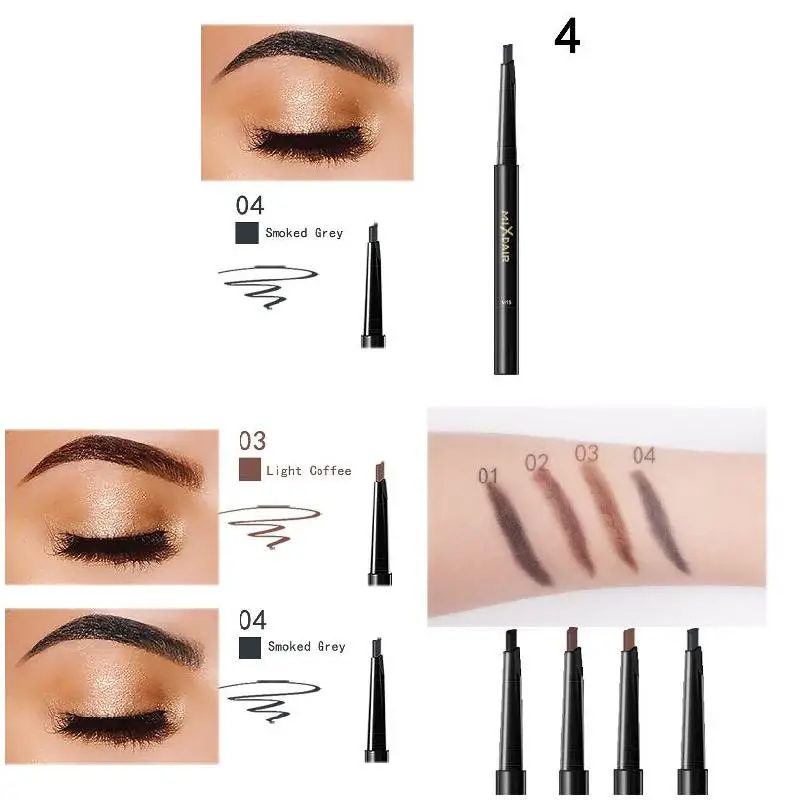 EyebrowNew карандаш Краски двойной головкой длительный брови Ручка инструмент для макияжа Водонепроницаемый с защитой от пота инструмент для макияжа глаз Косметика для бровей