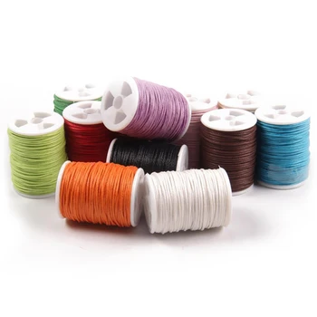 

COTTON WAX CORD 1mm Knotting Threads Bracelet Craft DIY Supplies, 12pcs/set
