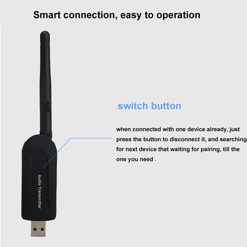 Мини USB Bluetooth аудио передатчик беспроводной стерео адаптер для ТВ MP3 гарнитура