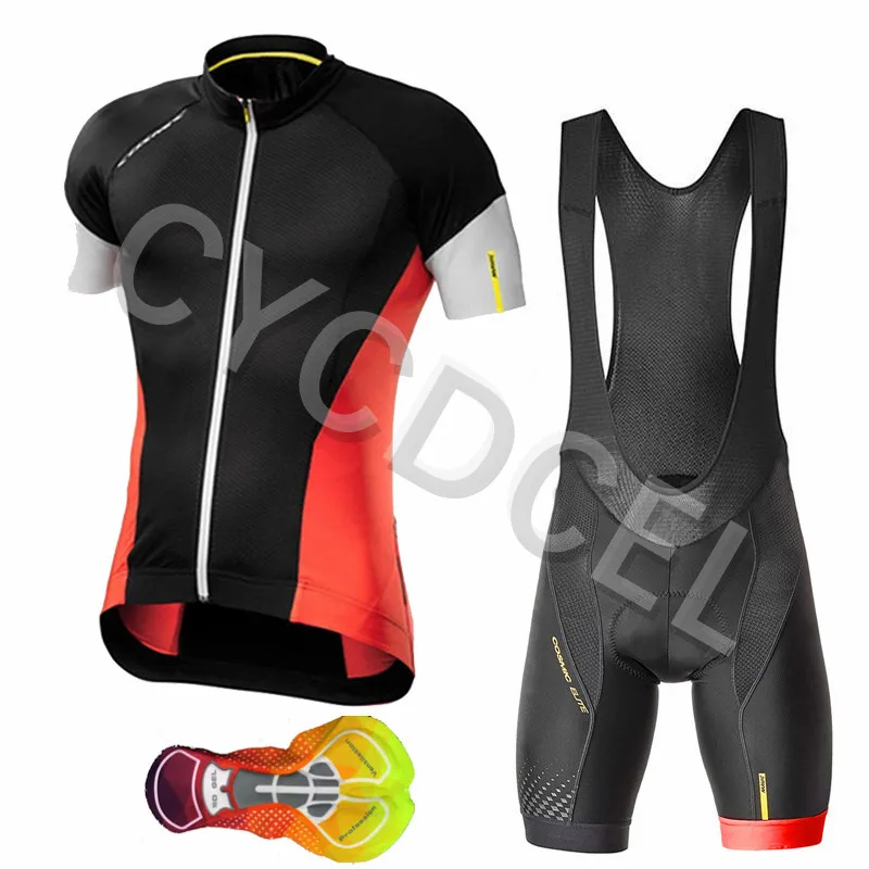 cycling set 9 Mavic, новинка, комплект из Джерси для велоспорта, мужские летние топы с коротким рукавом, дышащая одежда для велоспорта, 16D, гелевые шорты с нагрудником, спортивная одежда - Цвет: cycling set 9