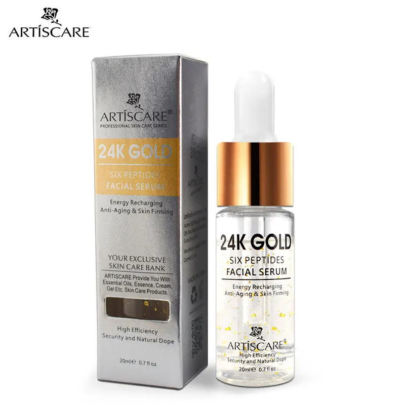 

ARTISCARE 24K Gold Six Peptide Hyaluronic Serum Anti Aging Wrinkle Moisturizing Whitening Lift Firming Acne Treatment Face Serum
