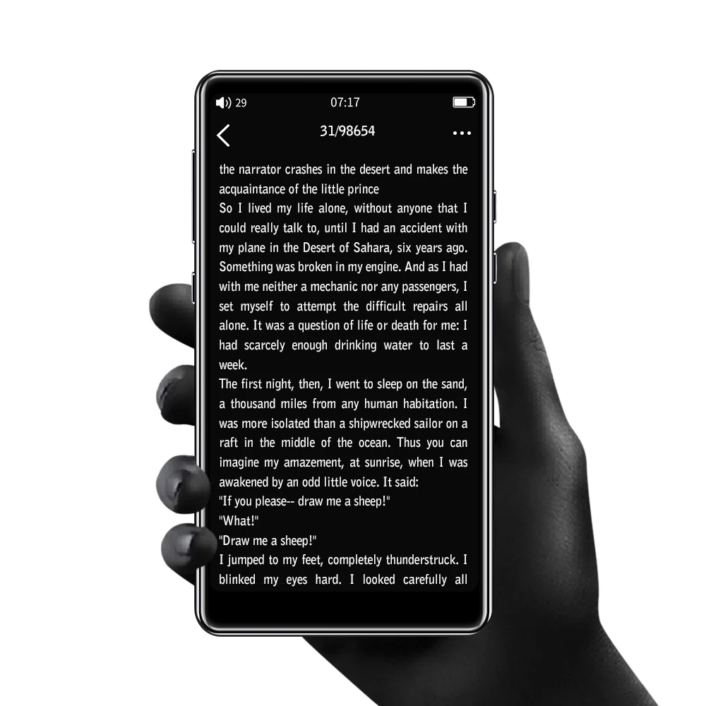 BTSMONE-reproductor MP3 con Bluetooth 5,0, pantalla de alta resolución y completamente táctil, altavoz incorporado, sonido HiFi sin pérdidas, 8GB
