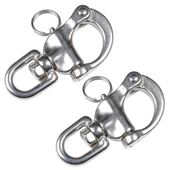 

316 Stainless Steel Swivel Shackle Quick Release Boat Anchor Chain Eye Shackle Swivel Snap Hook for Marine Architectural