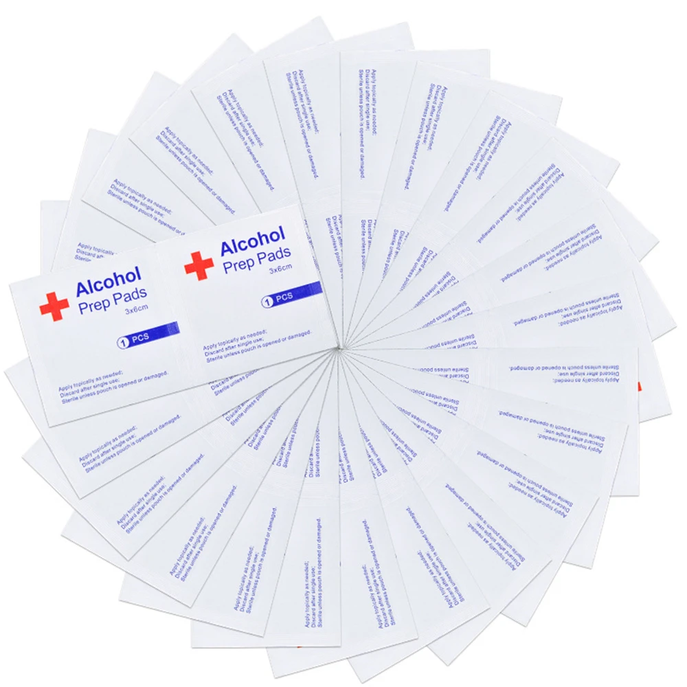 100pcslot Alcohol Prep Swap Pad Wet Wipe For Antiseptic Skin Cleaning Care Jewelry Mobile Phone Glasses Clean Tool Alcohol Pads (3)