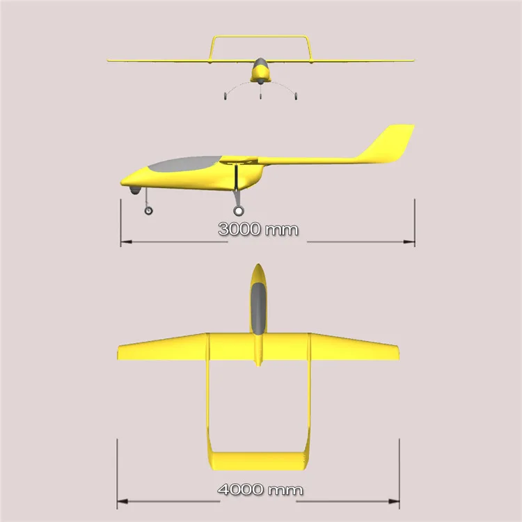 UAV air plane drones professional 4m wingspan cruise time 10.5h