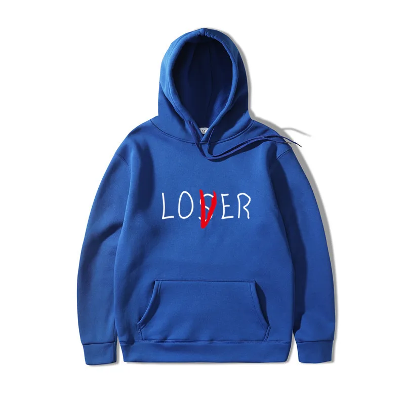  Lover Loser Printed Hoodie Vintage Vogue Ullzang Mens Hodies Autumn Winter Hoodies Sweatshirt Fleec