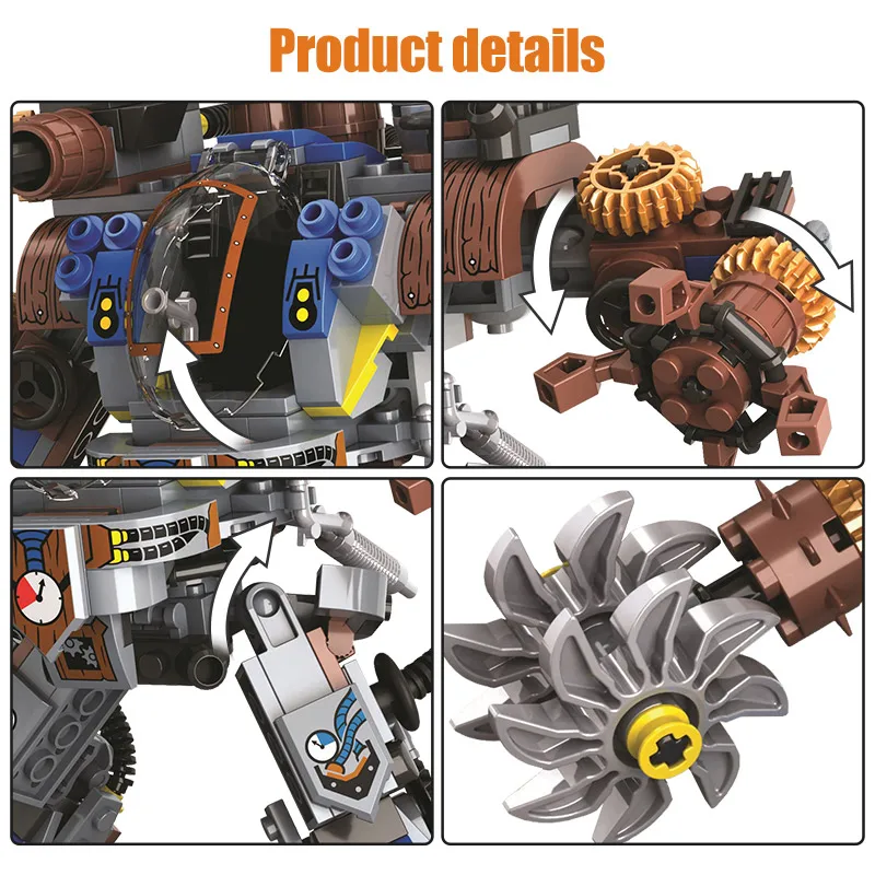 Winner Age Of Steam Series Military Mechanical Titan Robots Figures Building Blocks