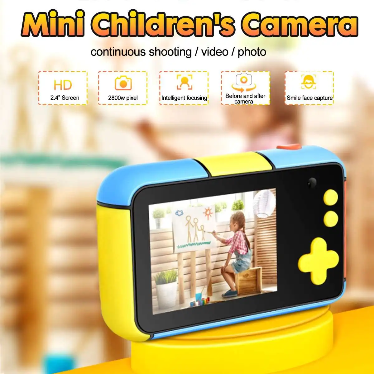 

2.4 Inch Digital Kids Camera Digital Toy Children 2800W Pixel Toddler Toys Camera HD Screen Educational Toys Christmas Gifts
