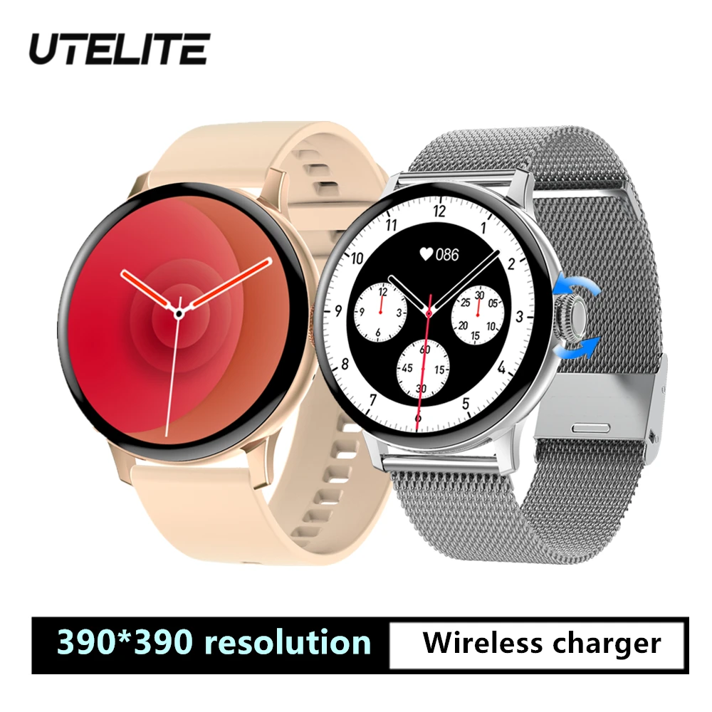UTELITE DT2 + смарт-часы для женщин 1 19 дюймовый экран IP68 Водонепроницаемые мужские