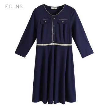 

EC.MS Female Dress Gold Waist Plus Size Office Lady Mini Skirts Party Dresses
