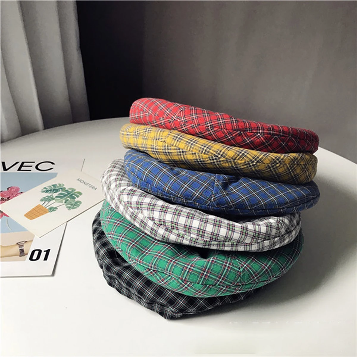 Hirigin модные женские туфли Beanie BERET зимние теплые французский художник Шапки лыжные Кепки в крупную клетку подарки модные женские туфли; теплые женские Шапки Кепки