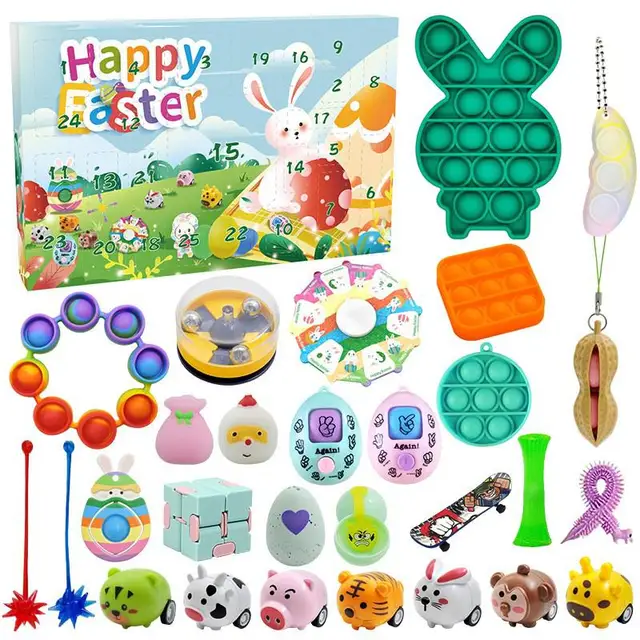 2021 Fidget Toys Advent Calendar Christmas Gift 24 Days Pack Set Anti Stress Kit Stress Relief Figet Toy Blind Box Kids Gift F