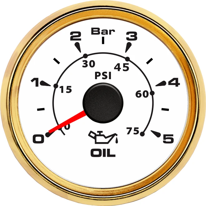 УФ-фильтр 52 мм с индикатор измерителя измеритель давления масла 0-5Bar Водонепроницаемый масло измерители давления 0-75psi ЖК-дисплей для Авто Грузовик Лодка, судно яхта на колесах - Цвет: 802-00027