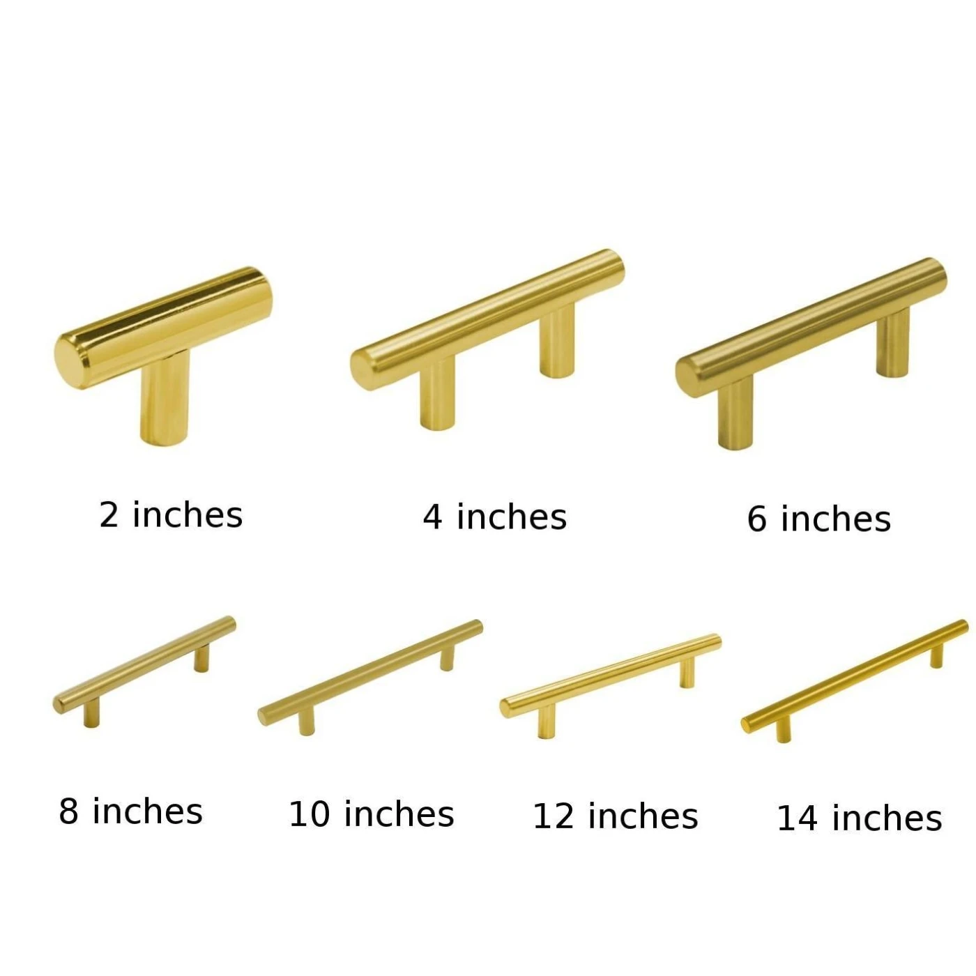 214 Inches Stainless Steel Gold T Type Drawer Cabinet Wardrobe Door Pull Handle Straight Cupboard Gold Kitchen Door Handles New