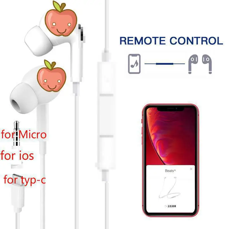 Для iPhone 7 8 6 Plus в ухо стерео наушники с микрофоном Проводные Bluetooth для 11 X XR XS Max