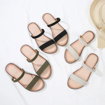 

Women Sandals Beach Shoe Roma Leisure Breathable Clip Toe Soft Shoes Lover's Sandals