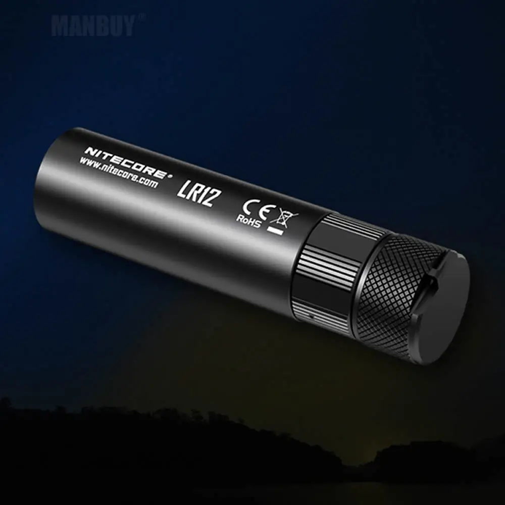 Хит продаж портативный фонарик Nitecore LR12 2 в 1 CREE XP L HD V6 LED 1000LMs без аккумулятора 18650