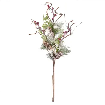 

Christmas Berry Artificial Pine Cone For Christmas Decoration Fake Flower Artificial Pine Tree Branch Party Wedding Decor new