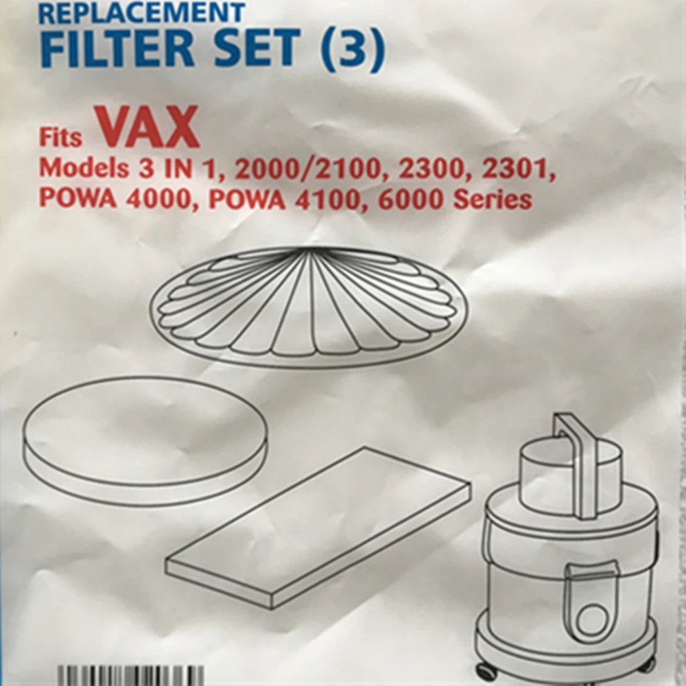 Vacuum Cleaner Type 93 HEPA Motor Filters Set for VAX Air3 Reach U88-AM-RE x 4 