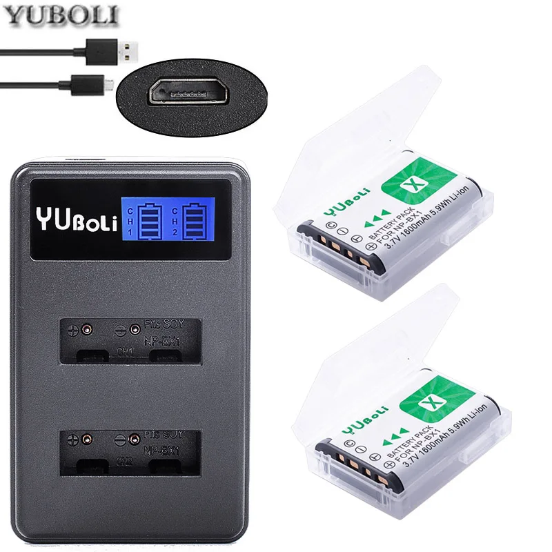 charger and 2battery 4x NP-BX1 NP BX1 батарея NPBX1+ двойной bateria зарядное устройство для sony NP-BX1 HDR-AS200v AS20 AS15 AS100V DSC-RX100 X1000V WX350 RX1 - Цвет: charger and 2battery