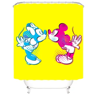 

Yellow Shower Curtains Mischievous Minions Series Shower Curtains Bath Curtain Polyester Waterproof Bathroom Curtain Or Mat