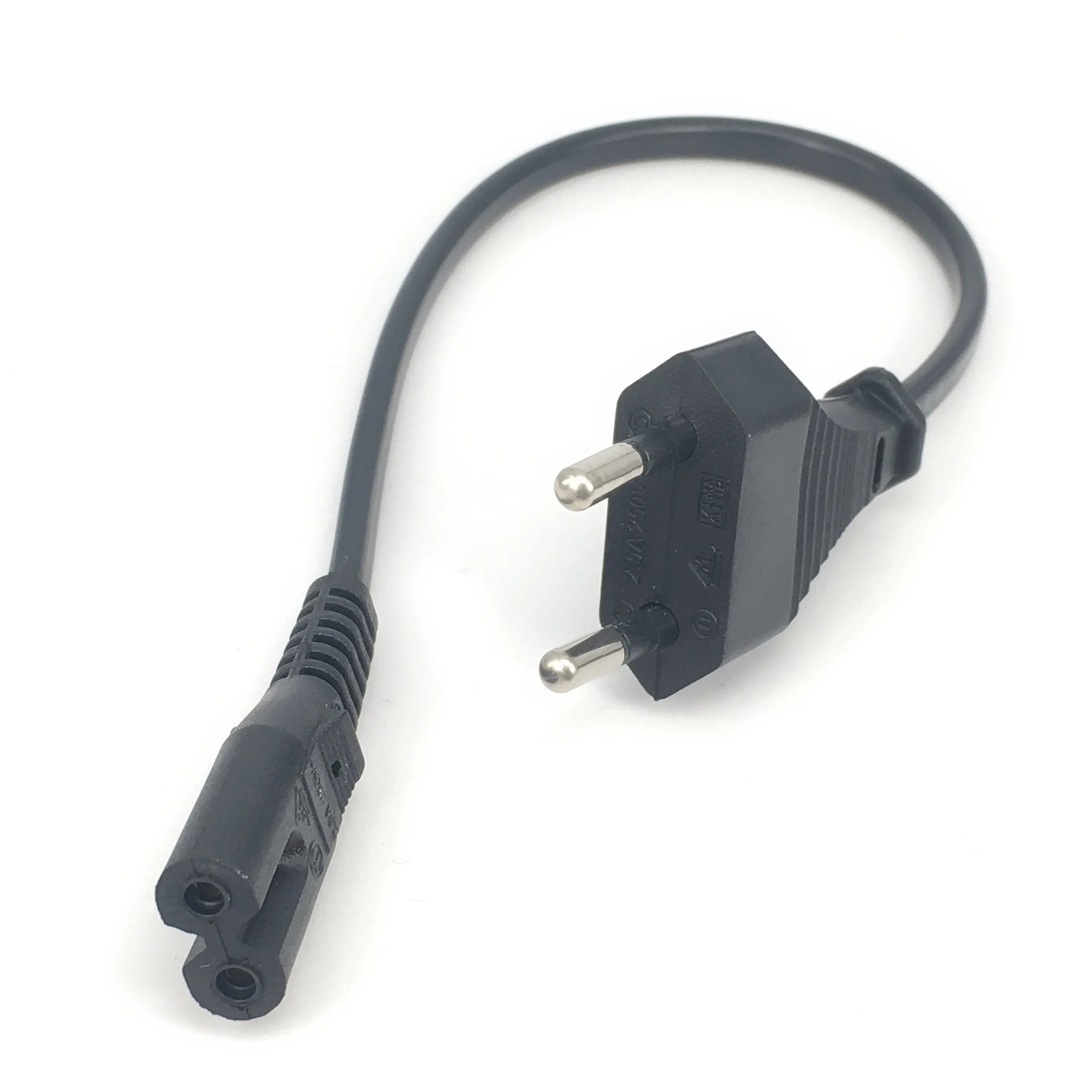 IEC 320 C7 Рисунок 8 ЕС 2 зубец вилки AC Мощность шнурок 30 см/50 см Медь кабель 2.5A 250V |