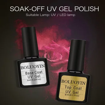 

8ml Foundation for UV Gel Polish Top Coat Top Off Topcoat for UV Curing UV Gel Nail Lacquer Gel Nail Primer Base Coat Off White
