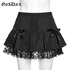 Goth Dark Lace Gothic High Waist Pleated Mini Skirts Harajuku Black E-Girl Sweet A-Line Micro Skirt Patchwork Women Sexy Party ► Photo 3/6