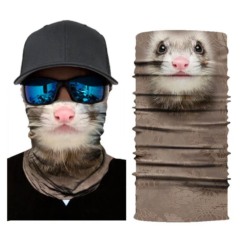 1 шт. маска для лица 3D панда с животным принтом Балаклава Крышка головы циклическая маска на голову повязка для волос шарф-капюшон пиратская шляпа браслеты - Цвет: AC028