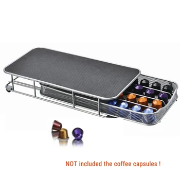 

4 Rows Organizer Coffee Pod Drawer Base Holder Home Appliance Parts Storage For 40pcs Capsules