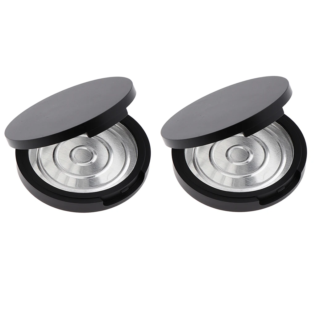 2Pcs Empty Jar Makeup Pressed Powder Container Cosmetic Storage Tin Shading Powder Box Case Eyeshadow Pan Blusher Palette