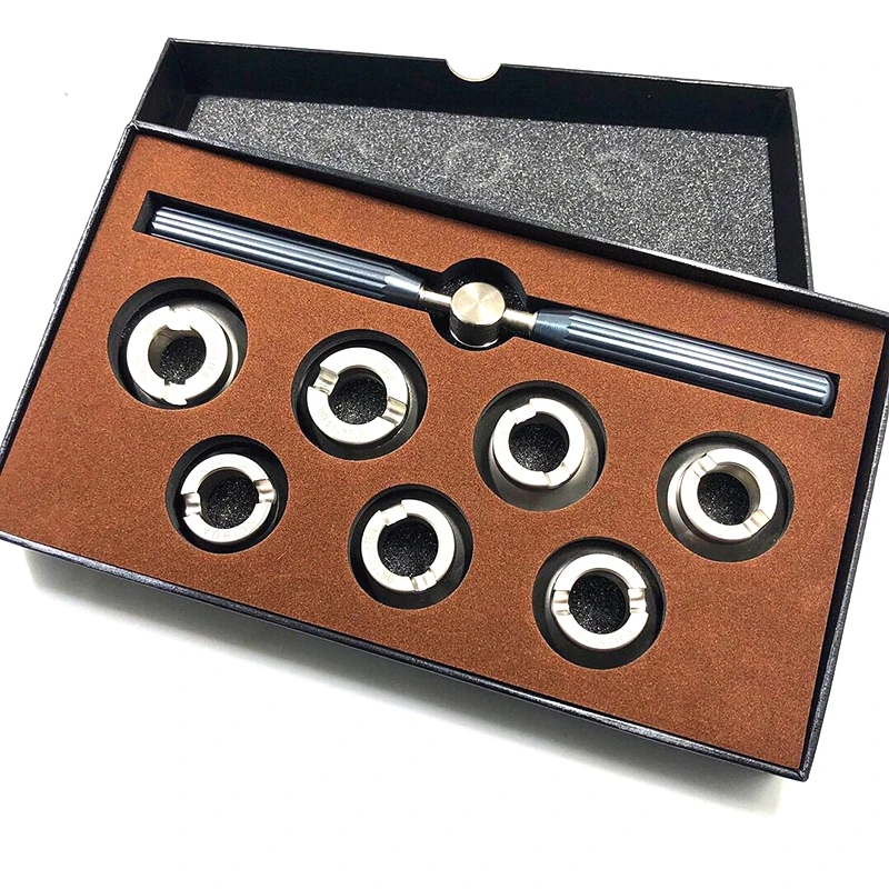 

Titanium alloy Watch Screw Case Back Opener Tool Wrench 34-38MM Grooved Dies Kit For RLX Tudor Watch repair Tool parts