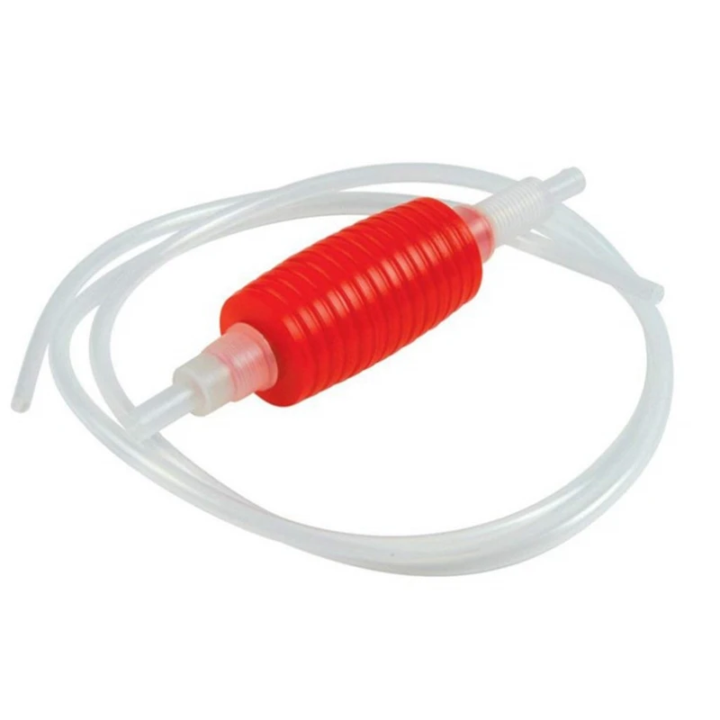 2 Meter Red Syphon Tube Hand Fuel Pump Gasoline Siphon Hose Gas Oil Water Transfer for Liquid Ho | Дом и сад