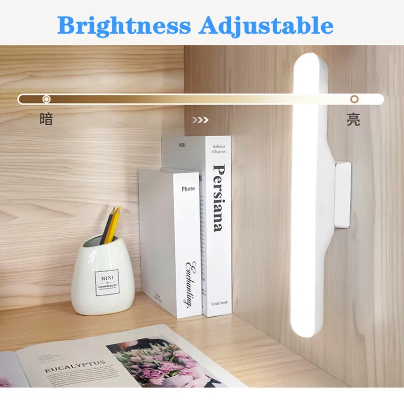 Stepless Dimmable Magnet LED Desk Lamp For Reading Eye-Protected USB Rechargeable LED Under Cabinet Light Wardrobe Night Light night lamp for bedroom