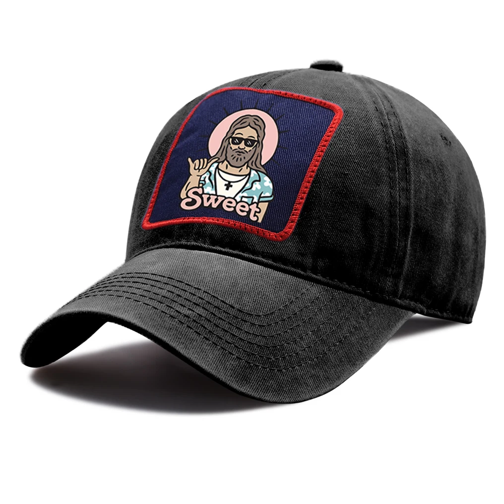 

Sweet Hip Hop Hats Adjustable Unisex Baseball Cap Cartoon Print Fashion Women Men Baseball Caps Washed Snapback Sun Shade Hat