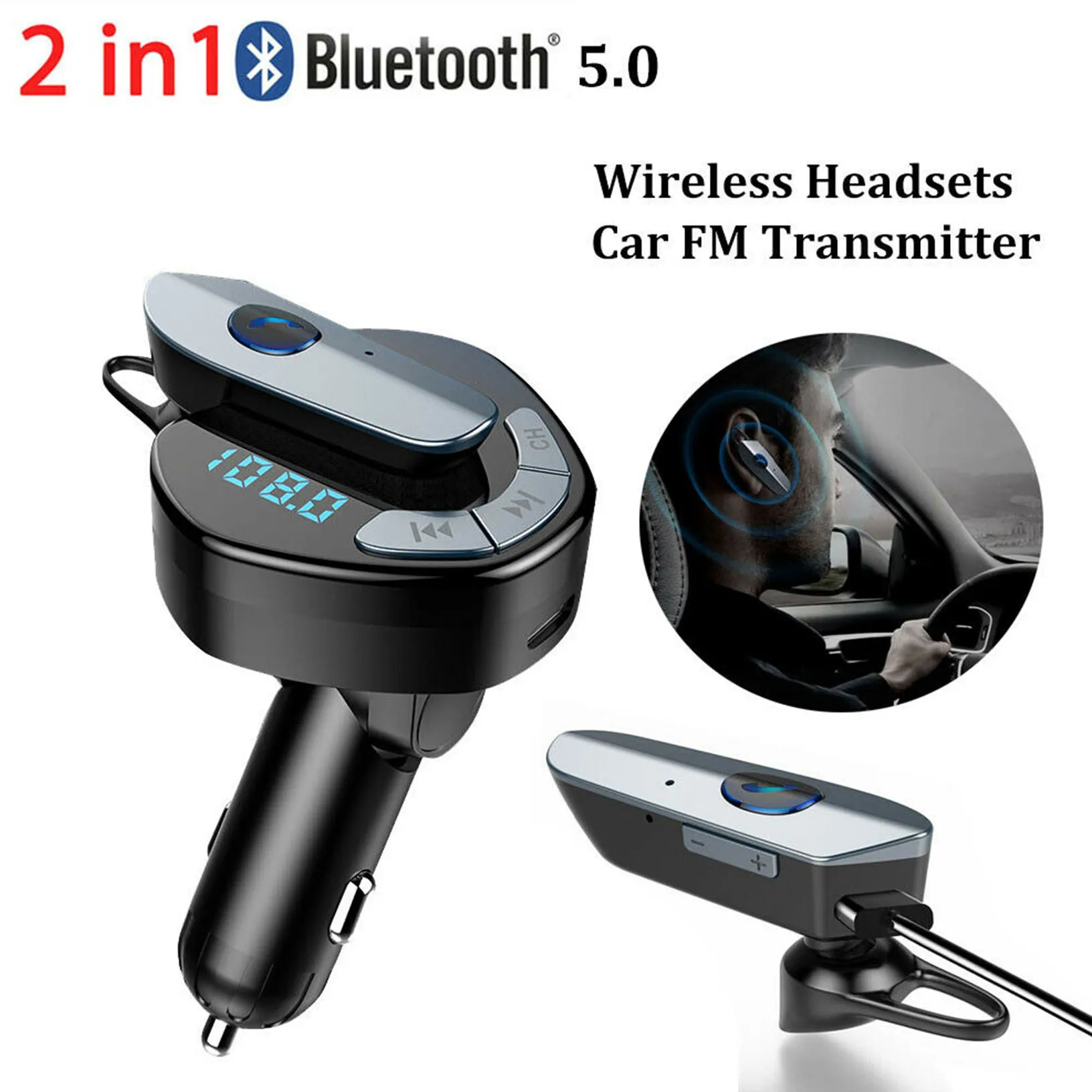 Equipped with bluetooth FM transmitter to support 87 5 108 0MHZ FM frequency 12 24V power switch DC12 24V