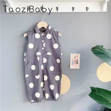 Детский комбинезон; коллекция года; одежда для детей; сезон весна-лето; Новинка; комбинезон в горошек в Корейском стиле для мальчиков и девочек